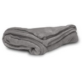 Gray Micro Fleece Throw Blanket